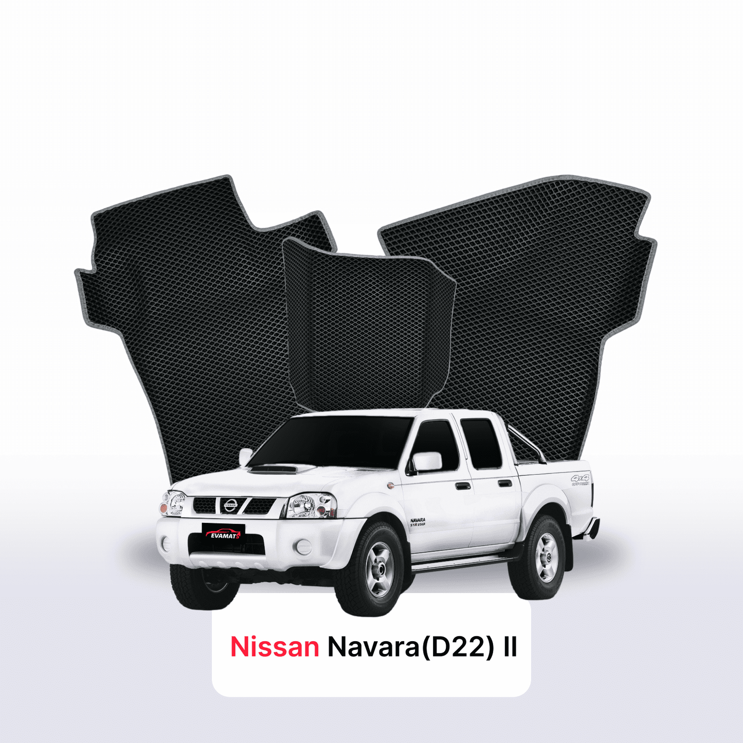 Autokoberce EVA pro Nissan Navara(D22)(Frontier) II gen 1998-2007 r. PICK-UP półtorej kabiny