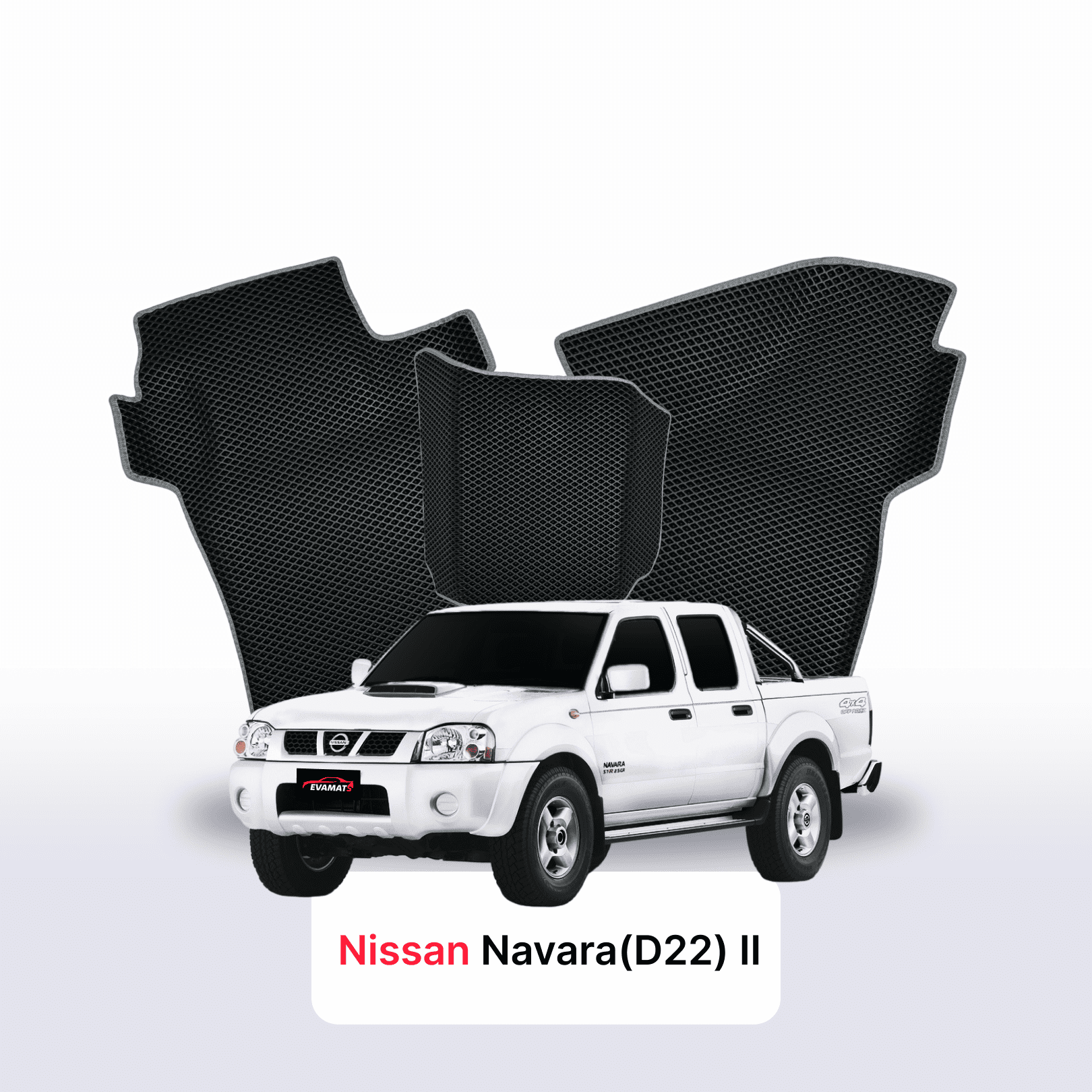 Autokoberce EVA pro Nissan Navara(D22)(Frontier) II gen 1998-2007 r. PICK-UP półtorej kabiny