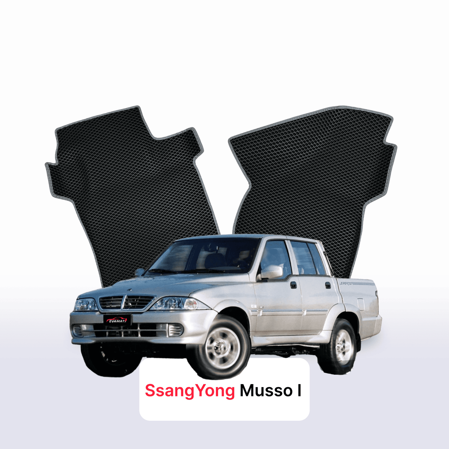 Autokoberce EVAMATS pro SsangYong Musso 1 gen 1998-2006 rok PICK-UP dvoukabina
