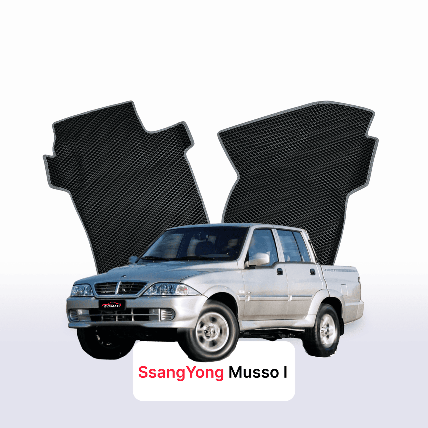 Autokoberce EVA pro SsangYong Musso 1 gen 1998-2006 r. PICK-UP dvojkabina