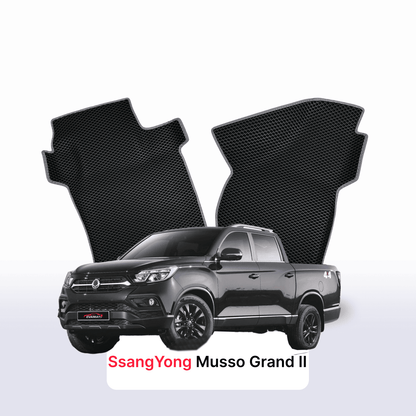 Autokoberce EVAMATS pro SsangYong Musso Grand 2 gen 2018-2021 rok PICK-UP dvoukabina