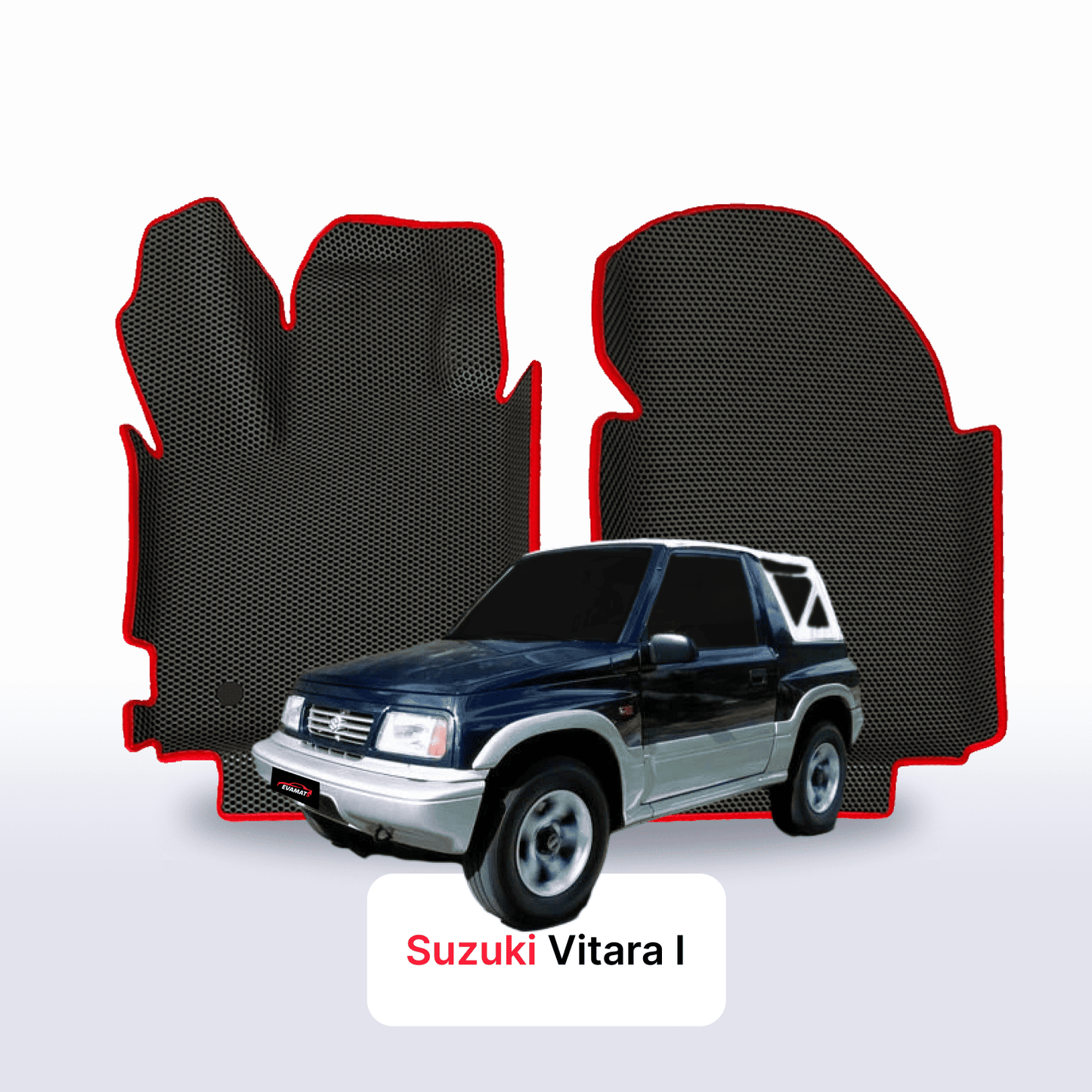 Autokoberce EVAMATS pro Suzuki Vitara 1 gen 1988-2006 rok SUV 3 dveře Otevřená střecha