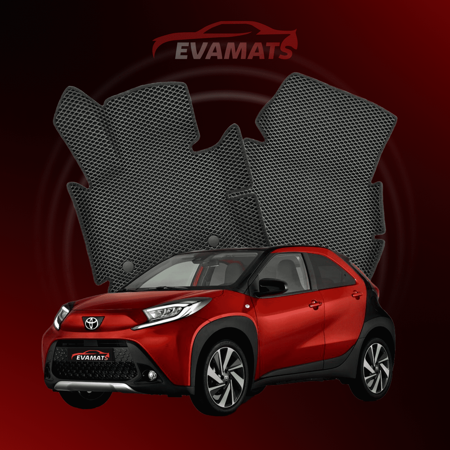 Autokoberce EVAMATS pro Toyota Aygo X 2021-2025 rok HATCHBACK 5dv.