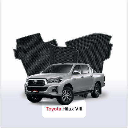 Autokoberce EVAMATS pro Toyota Hilux 8 gen 2015-2025 rok PICK-UP dvoukabina