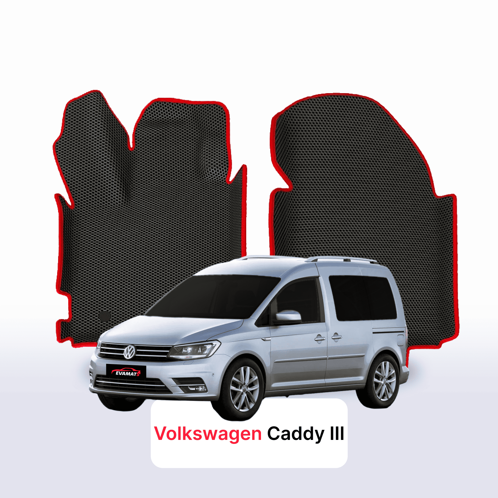 Autokoberce EVA pro Volkswagen Caddy III gen 2004-2020 r. MINIVAN 5  míst