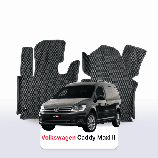 Autokoberce EVAMATS pro Volkswagen Caddy Maxi III gen 2004-2020 rok MINIVAN 7 míst
