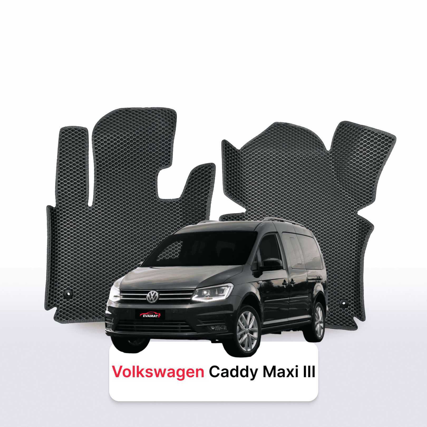 Autokoberce EVA pro Volkswagen Caddy Maxi III gen 2004-2020 r. MINIVAN 7  míst